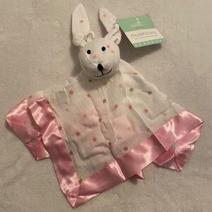 New Aden + Anais Bunny Rabbit Pink Musey Mate Muslin Baby Lovey Security Blanket